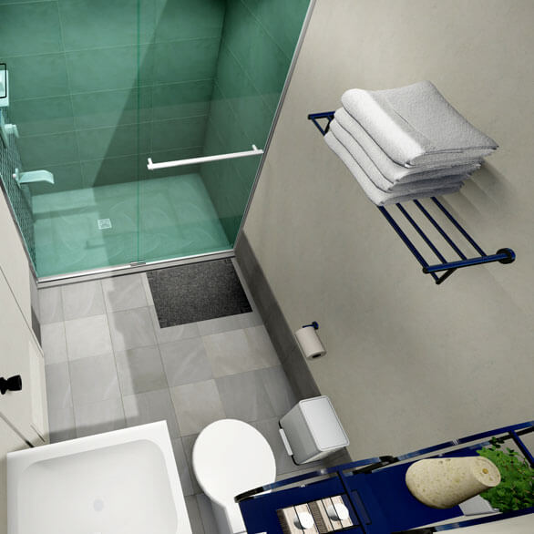 Lumb Condominium Bathroom Design Top View