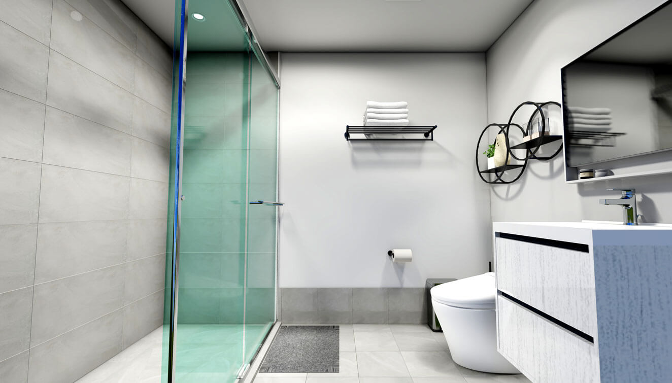 Lumb Condominium Bathroom Design Full View