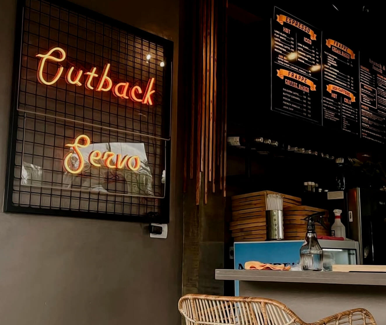 Outback Servo Café Bar Order Area Design